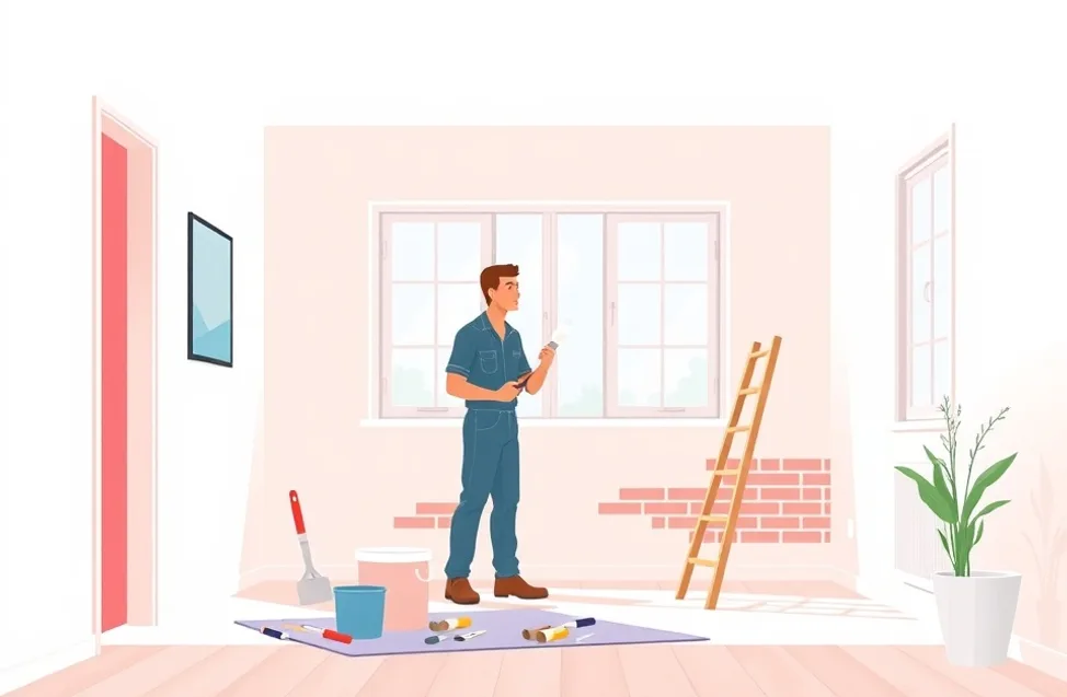 Intérieur rénové après travaux de peinture à Creutzwald